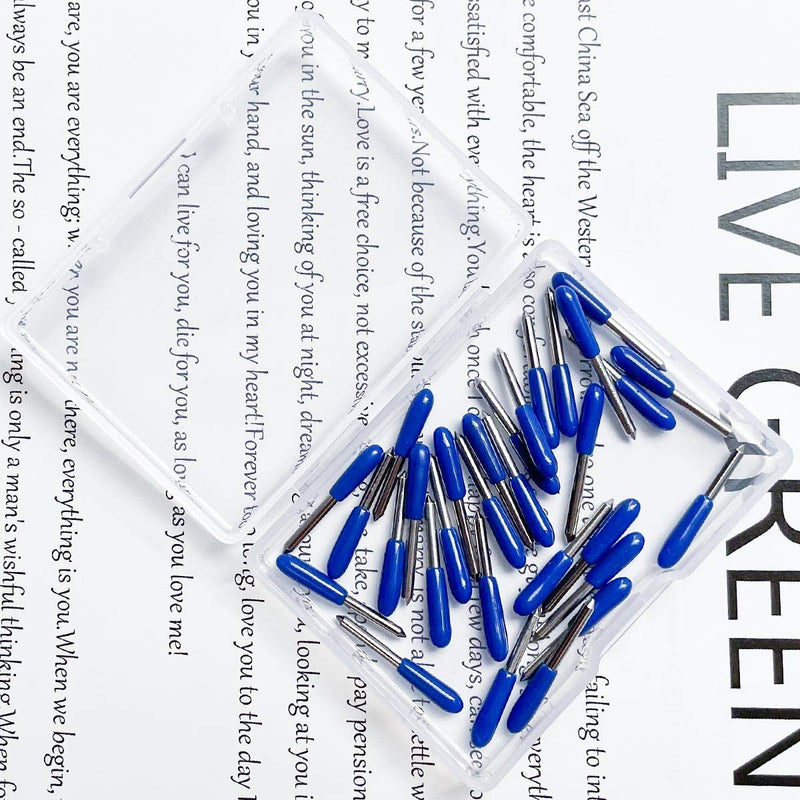 30 Pcs Replacement Blades for Explore Air 2 60 Degree Cutting Plotter Blade Vinyl Cutter Machines Blades Blade for Maker Expression Deep Cutting Blade (Blue) Blue - NewNest Australia