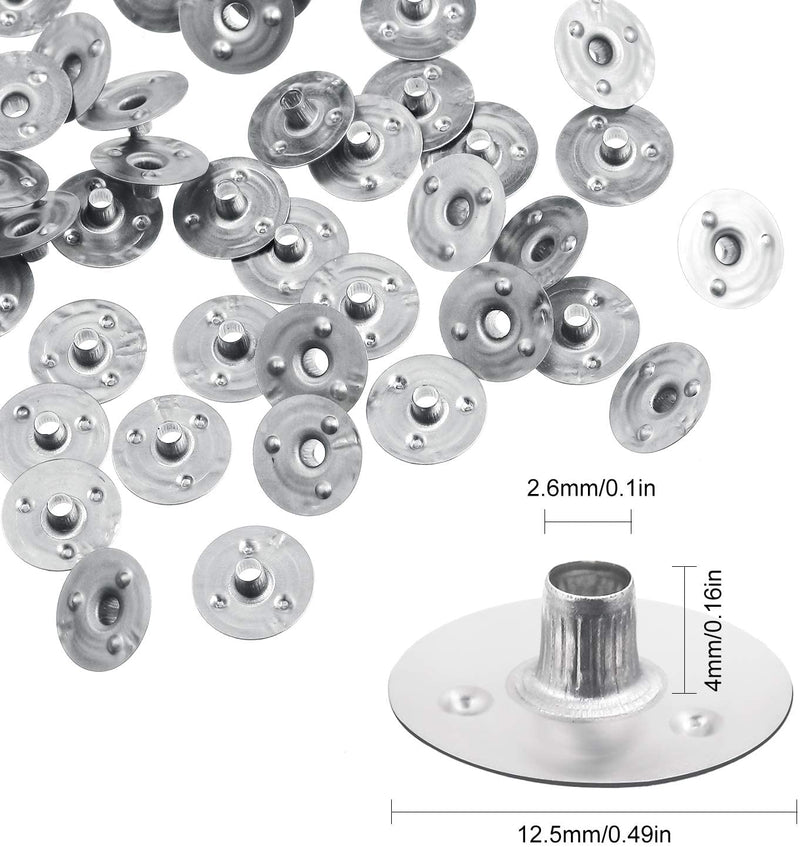 200pcs/12.5mm Candle Wick Base,Candle Wick Tabs Metal,Candle Wick Sustainer Tabs for Candle Making DIY 200PCS/12.5mm - NewNest Australia
