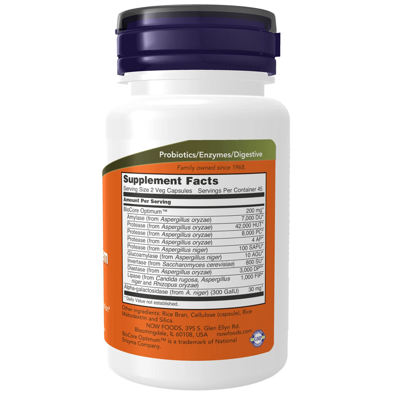 NOW Supplements, Optimal Digestive System, Full Spectrum Enzymes, 90 Veg Capsules - NewNest Australia