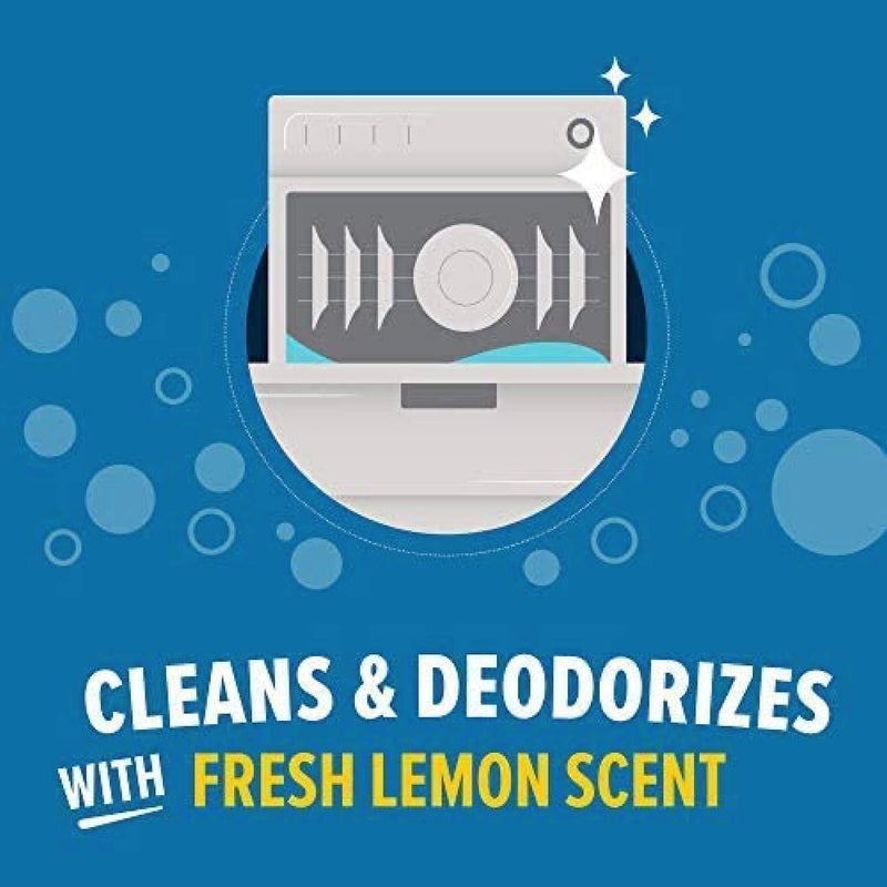 Lemi Shine Natural Dishwasher Cleaner - Dishwasher Cleaner and Deodorizer Powered by Citric Acid and a Natural Fresh Lemon Scent (8 Count) - NewNest Australia