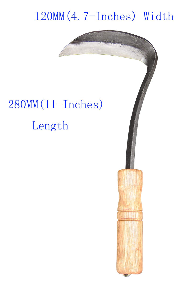 11-Inch Forged Weeding Sickle, SK5 Steel Drop Forged Quality, Snake Neck Weeder - NewNest Australia