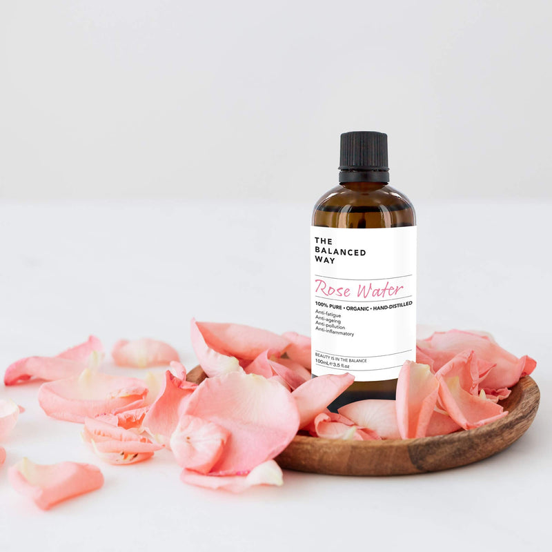 100% Pure & Organic Rose Water (100ml Glass Bottle) | Triple Distilled Premium Anti-Oxidant Rose Water Face Toner | Calms, Tones & Rehydrates | Gentle on Skin | Controls Excess Oil | Made in Morocco - NewNest Australia