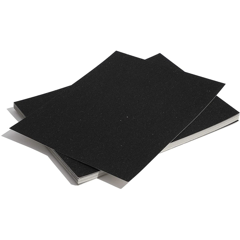 Bright Creations Black Glitter Paper Cardstock for Crafts - 24 Pack, 8.5 x 11 Inches - NewNest Australia