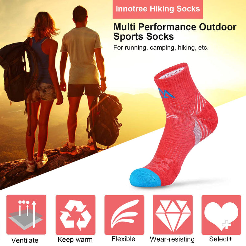 innotree 5 Pack Women's Cushioned Hiking Walking Running Socks, Crew Ankle Socks M (Womens 6-10 Us Size) - NewNest Australia