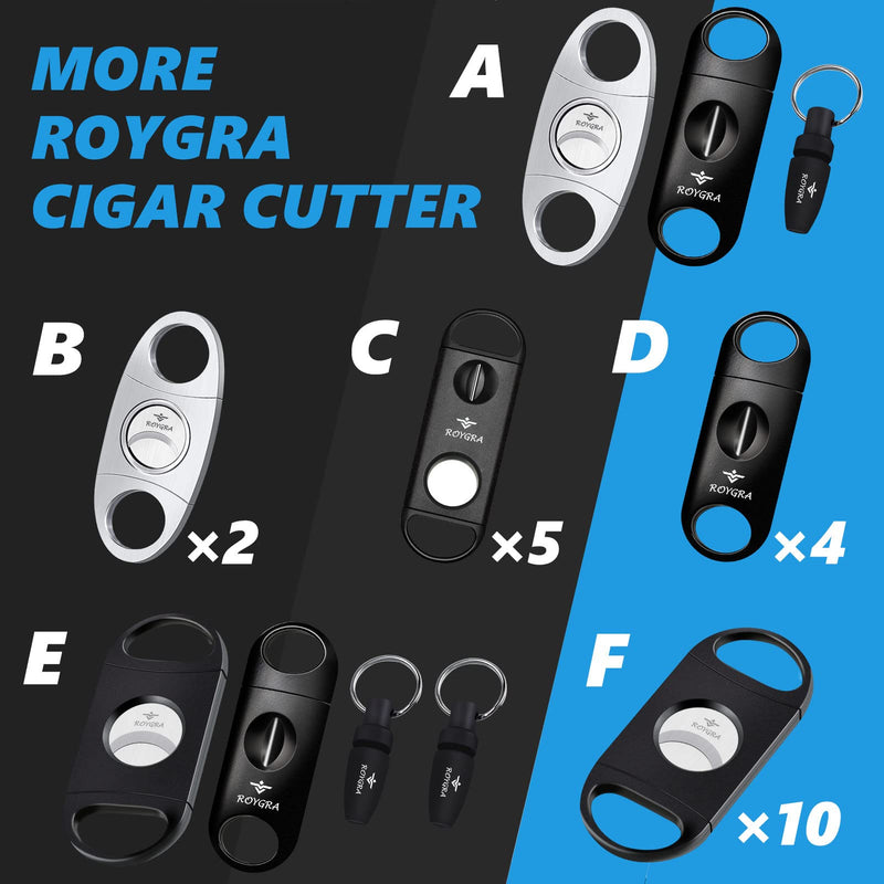 roygra Cigar Cutter, Double Blade Guillotine, Stainless Steel - 2 Pack - NewNest Australia