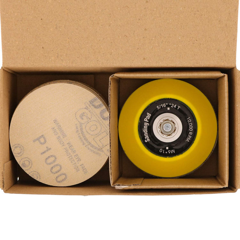 Dura-Gold - Premium - Variety Pack (40,60,80,120,220,320,400,600,800,1000) - 3" Gold Hook & Loop Sanding Discs for DA Sanders - Box of 50 Sandpaper Finishing Discs for Automotive and Woodworking - NewNest Australia