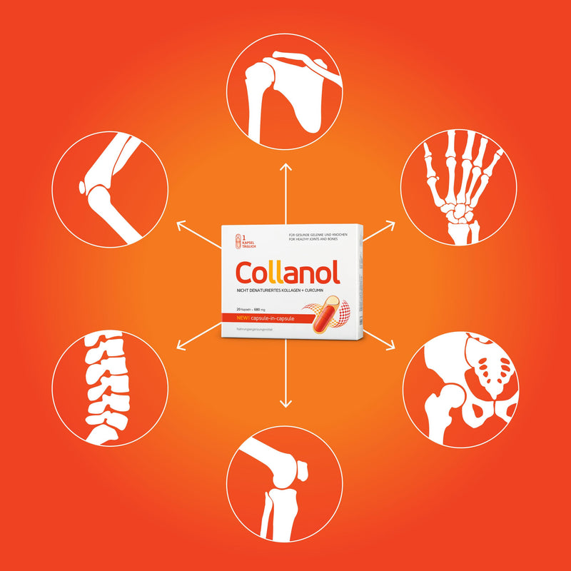 Collanol ‚ Innovation In The Care Of Healthy Joints. Liquid Formula In A Double Capsule 3D Collagen + Micellar Extract Of Curcuma Roots. 1 Capsule/Day. Laboratory Tested (1 Pack) 1 Pack - NewNest Australia