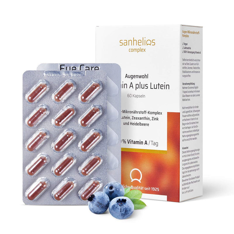 SANHELIOS Augenwohl Vitamin A plus Lutein capsules 60 pcs - NewNest Australia