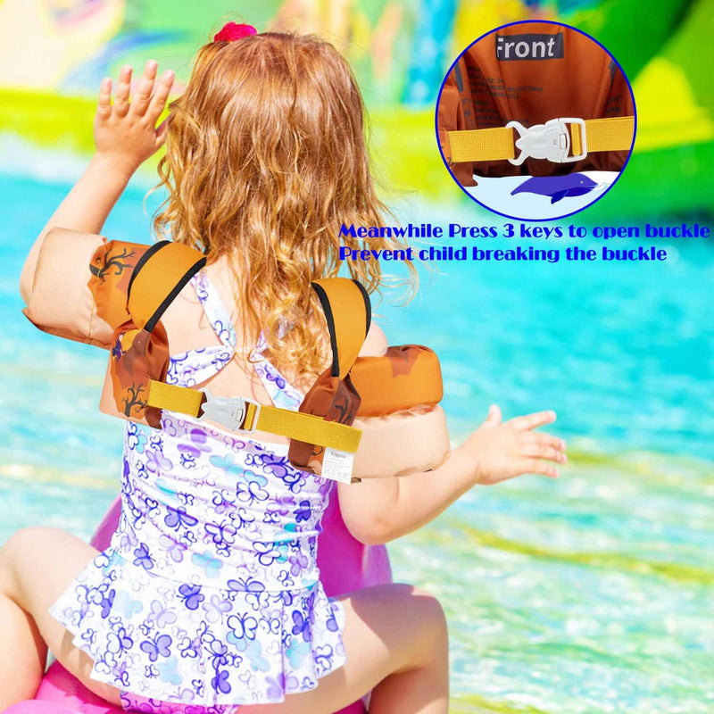 Elejolie Kid Swim Vest for Child Learn Swiming Training,Infant Safety Swim Aid Jacket for Toddler 2 3 4 5 6 Years Old ,Arm Wings for Baby 22-66lbs Witch - NewNest Australia