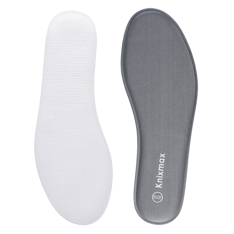 Knixmax Women Men Memory Foam Insoles Comfort Inner Soles Cushioned Shoe Inserts Shock Absorption Foot Support Pads for Running Trainers Work Boots Walking Shoes Wellies 5 Memory Foam/Grey/for Daily - NewNest Australia