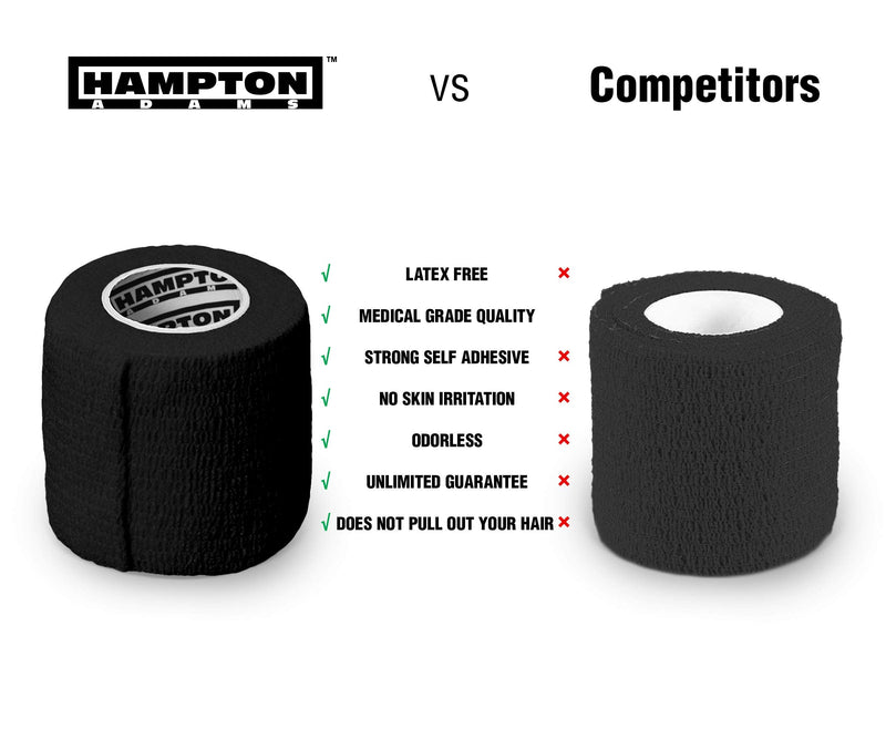 (14-Pack) 2” x 5 Yards | Black Self Adhesive Bandage Wrap – Breathable Self Adherent Wrap for People & Pets - Athletic Elastic Cohesive Bandage for Sports Injury: Ankle, Knee & Wrist sprains - NewNest Australia