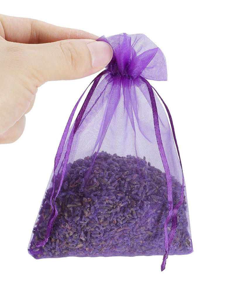 Kslong 100PCS Small Mesh Bags Drawstring 3x4,Sheer Organza Bags Drawstring for Jewelry, Mesh Party Wedding Favor Bags for Small Business,Candy,Bracelet Packaging,Empty Sachet Bags (Purple) Purple - NewNest Australia