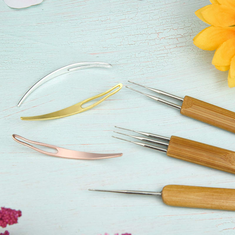 6 Pieces Dreadlock Crochet Hook Set Including Dreadlocks Crochet Hair Weaving Needle Tool 1 Pieces 1 Hook + 1 Pieces 2 Hooks + 1 Pieces 3 Hooks + 3 Pieces Hair Braid Craft Locking (0.5mm) 0.5mm - NewNest Australia