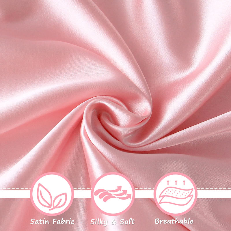 Bassinet Fitted Sheet 2 Pack Satin Bassinet Sheets for Baby Hair Soft Silky Sheet for Cradle or Bassinet Pad?Mattress for Boys and Girls Gift for Infant Pink 2 Pack Bassinet Sheet - NewNest Australia