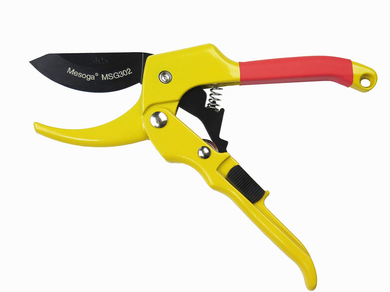 Mesoga 8 Inch Professional Pruning Shears, SK-5 Steel Blade Bypass Pruner Scissors, Pulley Garden Clippers, Tree Trimmers, Secateurs, Hand Anvil Loppers - NewNest Australia
