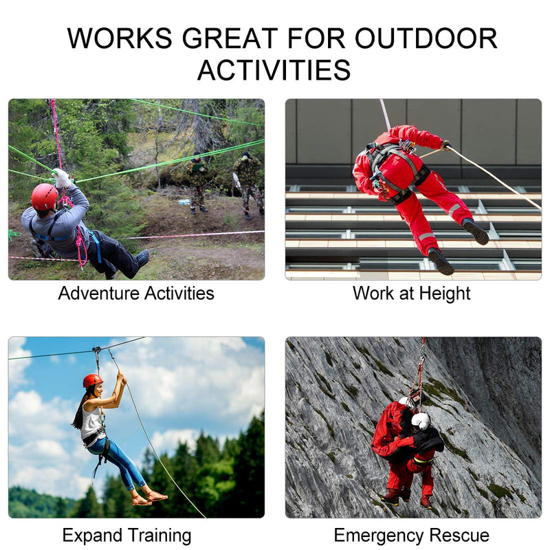 NewDoar CE Certified 20kN Micro Pulley Fixed Side Trolley for Climbing, Rescue Lifting,Hitch Tending One Unit (20KN Pulley Red) - NewNest Australia