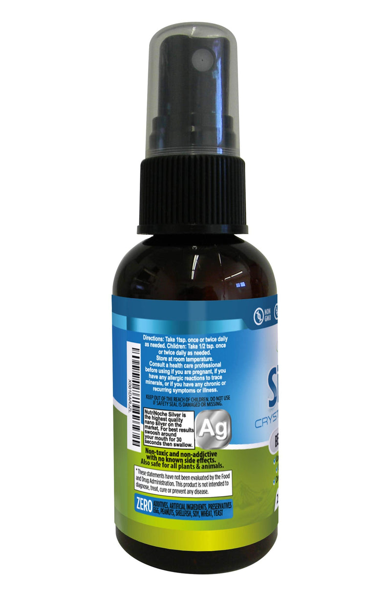 NutriNoche Colloidal Silver Mineral Liquid Supplement - 30 ppm - Colloidal Silver Spray 2 Fl Oz (Pack of 1) - NewNest Australia