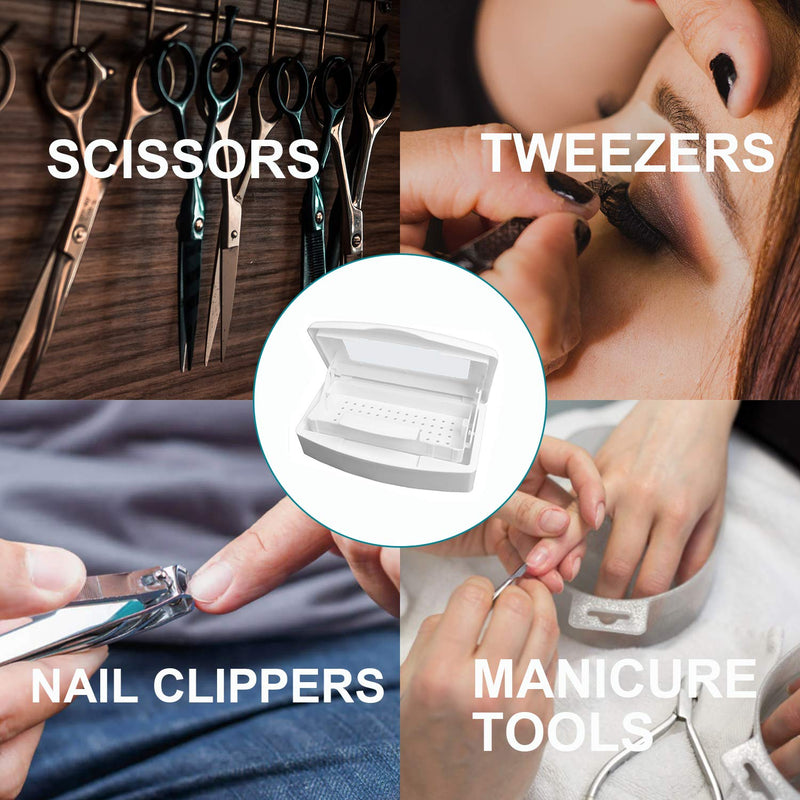 Nail Tool Sterilizer Box, Plastic Sterilization Tray for Tweezer, Eyelash Extensions, Nail Implement for Esthetician - NewNest Australia