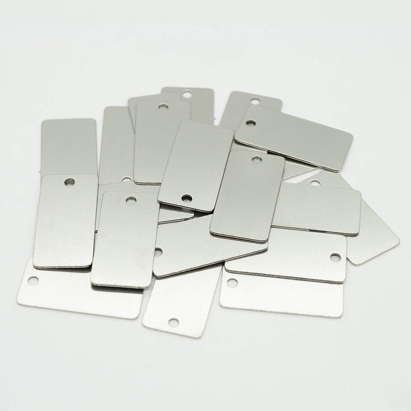 StayMax 25 Pack Rectangle Stamping Blanks Stainless Steel Blank Tags with One Hole - NewNest Australia