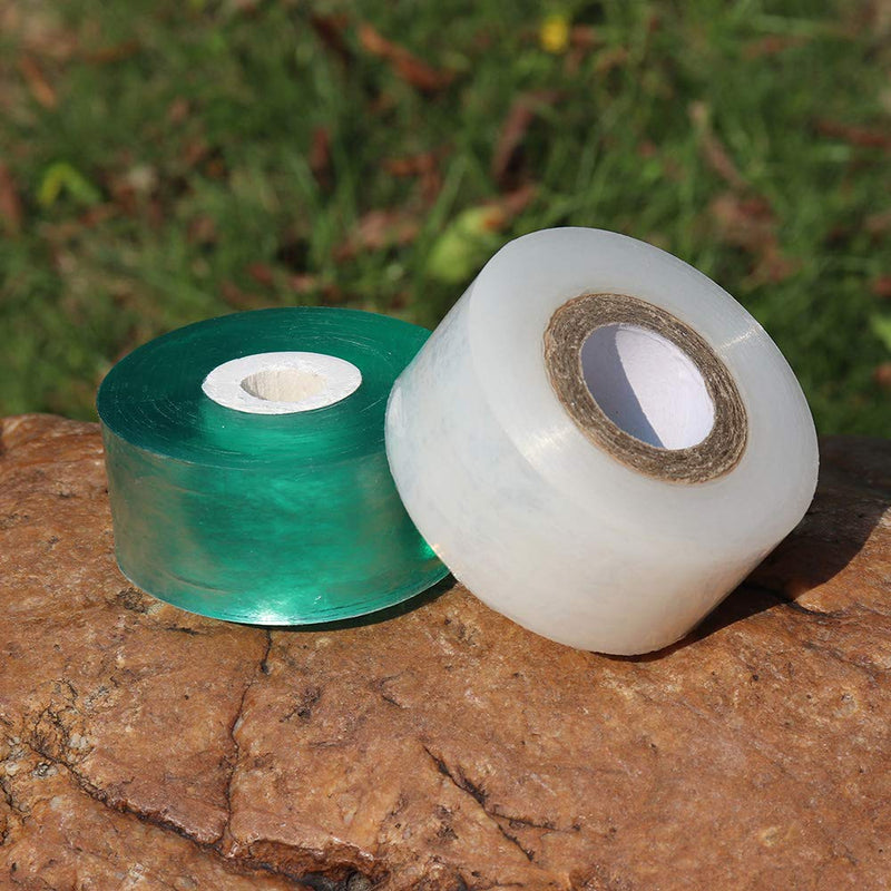 Grafting Tape 2 PCS,HAINANSTRY Stretchable Garden Grafting Tape Plants Repair Tapes for Floral Fruit Tree and Poly Budding Tape - Green & White - NewNest Australia