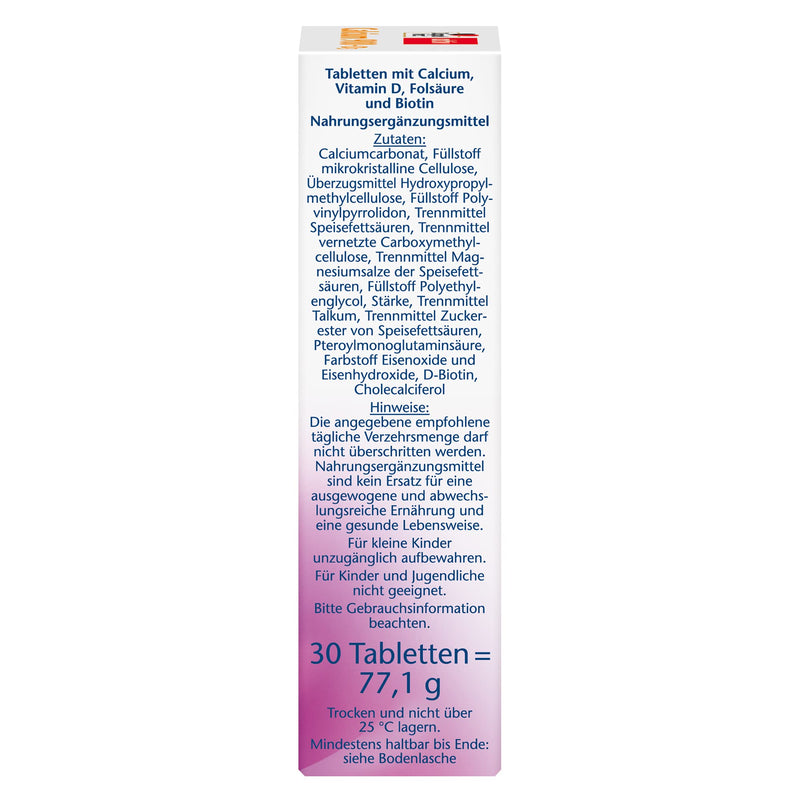 Doppelherz Calcium 900 + D3 + Biotin - Calcium contributes to normal bone maintenance and normal muscle function - 30 tablets - NewNest Australia