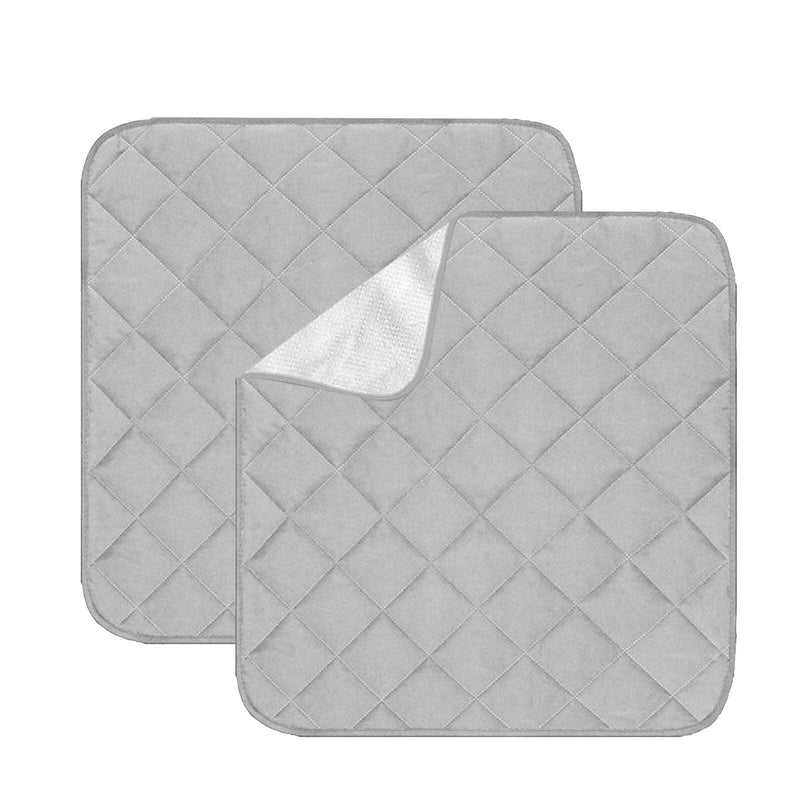 Petyoung 2PCS Waterproof Incontinence Chair Pads Non Slip Absorbent Pads, Wheelchair Reusable Seat Pads Cover, Nursery Pee Pad Seat Protector Grey - NewNest Australia