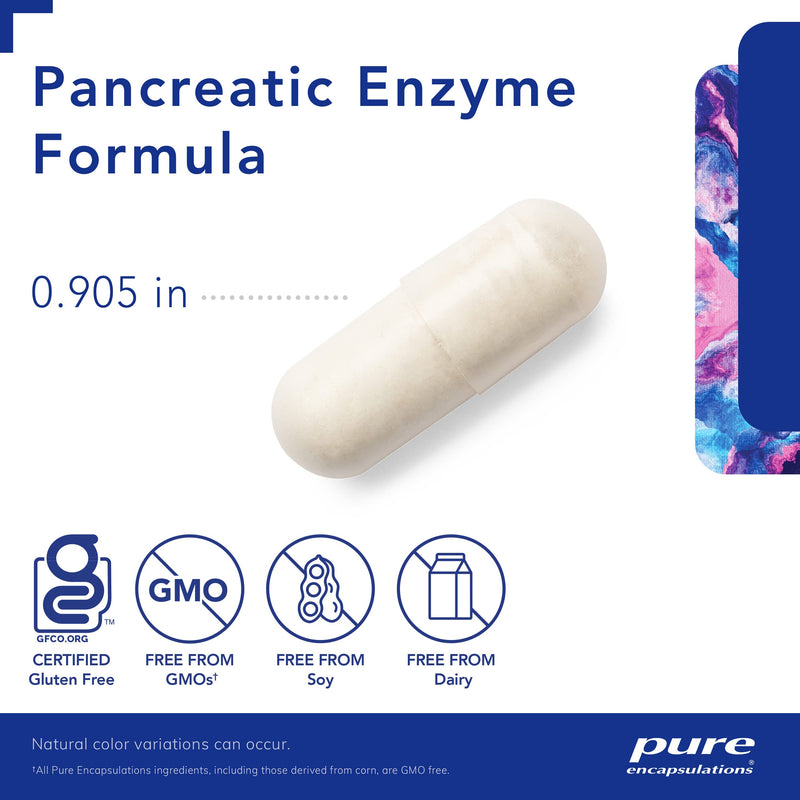 Pure Encapsulations Pancreatic Enzyme Formula | Supplement to Support The Optimal Digestion of Food and Absorption of Nutrients* | 60 Capsules 60 Count (Pack of 1) Standard Packaging - NewNest Australia