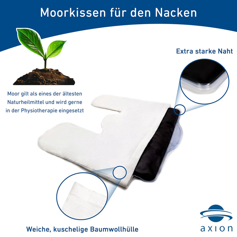 Moor pillow with cover · Neck pillow microwave with natural moor filling & cotton cover · specially shaped for neck and shoulders · pleasant warmth with moor pillow | distributed by axion 36x28 cm + fleece cover - NewNest Australia