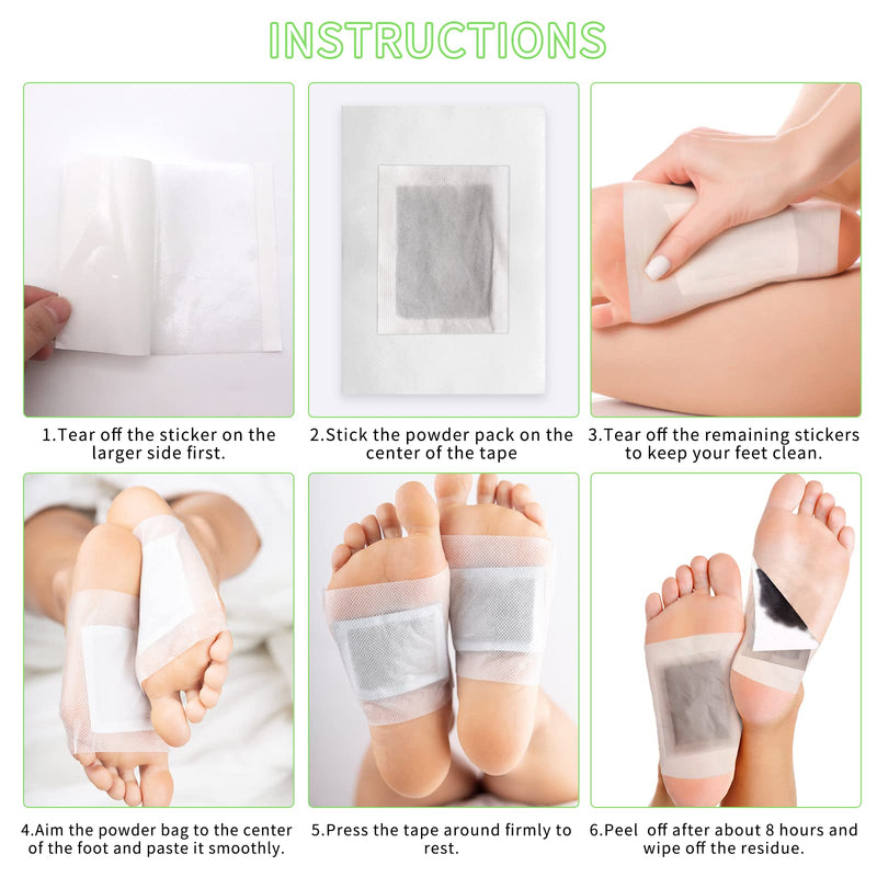 Detox Foot Patches 20 Pcs Detox Foot Pads,Foot Detox Pads to Remove Toxins Deep Cleansing,100% Natural,for Stress Relief,Sleep Aid, Enhance Blood Circulation - NewNest Australia