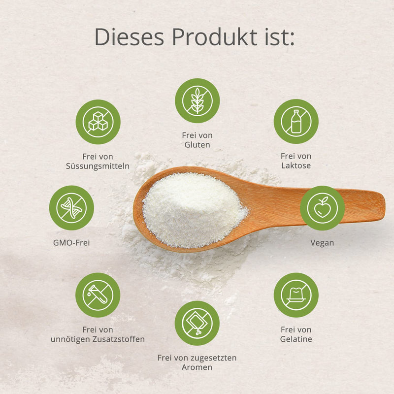 Effective Nature Organic Inulin Powder - 100% soluble fiber powder from organic agave, gluten-free, vegan - 450g - NewNest Australia