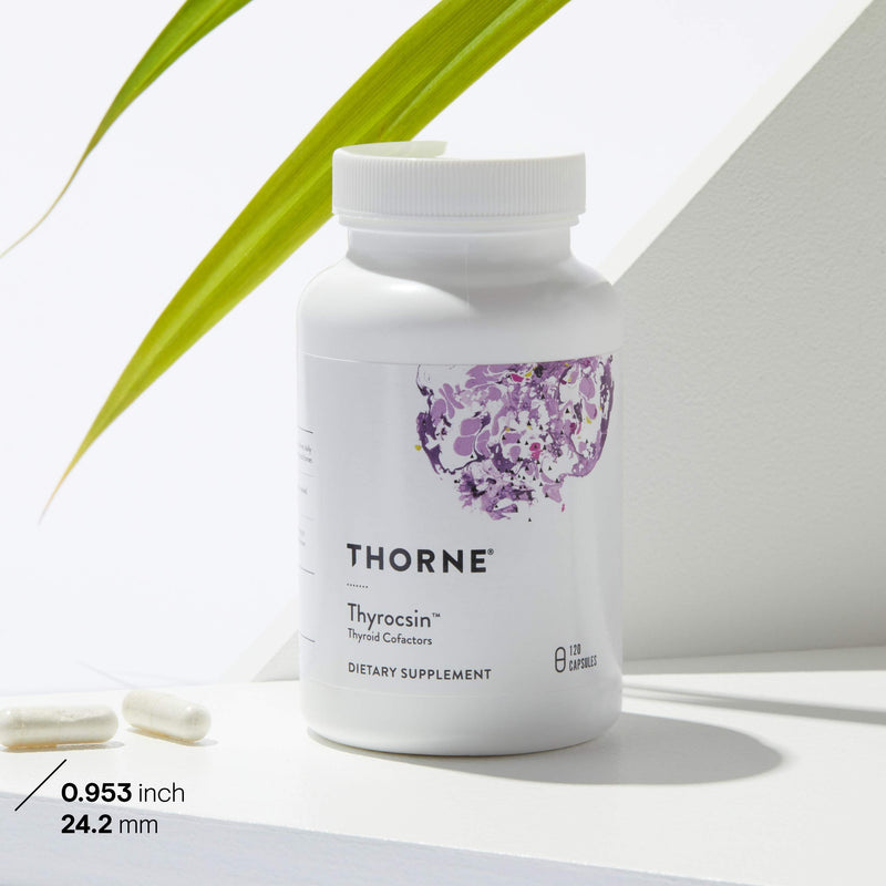 Thorne Thyrocsin - Thyroid Cofactors with Iodine - Supports Healthy Thyroid Function, T4 Hormone Levels, and Peripheral Conversion of T4 to T3 - Gluten-Free, Soy-Free, Dairy-Free - 120 Capsules - NewNest Australia