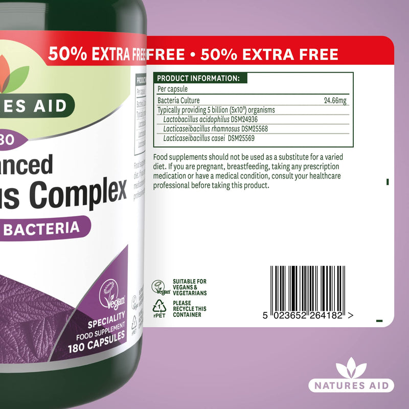 Acidophilus Complex 50mg 180 Capsules - NewNest Australia