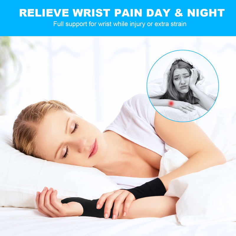 ACWOO Arthritis Gloves, Elastic Wrist Support Thumb Support Brace with Gel, Breathable Comfortable Carpal Tunnel Splint per Relieves Wrist Thumb Pain, Sprains, Tendonitis and Joint Pain (S) S - NewNest Australia