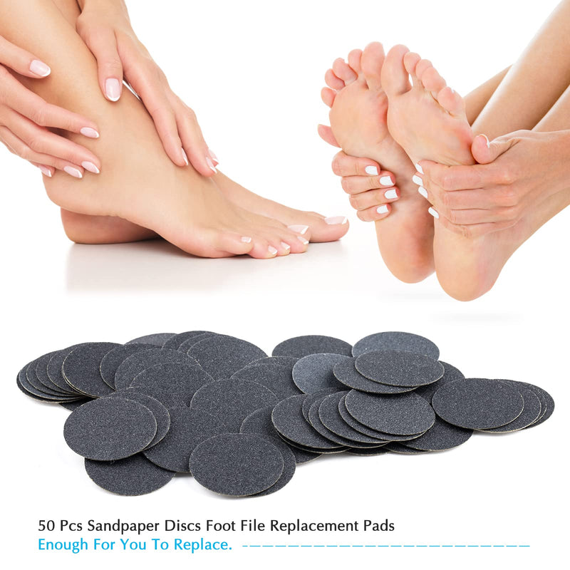 Bng Foot File For Callus Remover, Pack Of 50, Foot Sandpaper, Replacement Foot Files Pads With Electric Sanding Disc Shaft For Foot Care, Cracked Heels, Hard Dead Skin, Pedicure Set - NewNest Australia