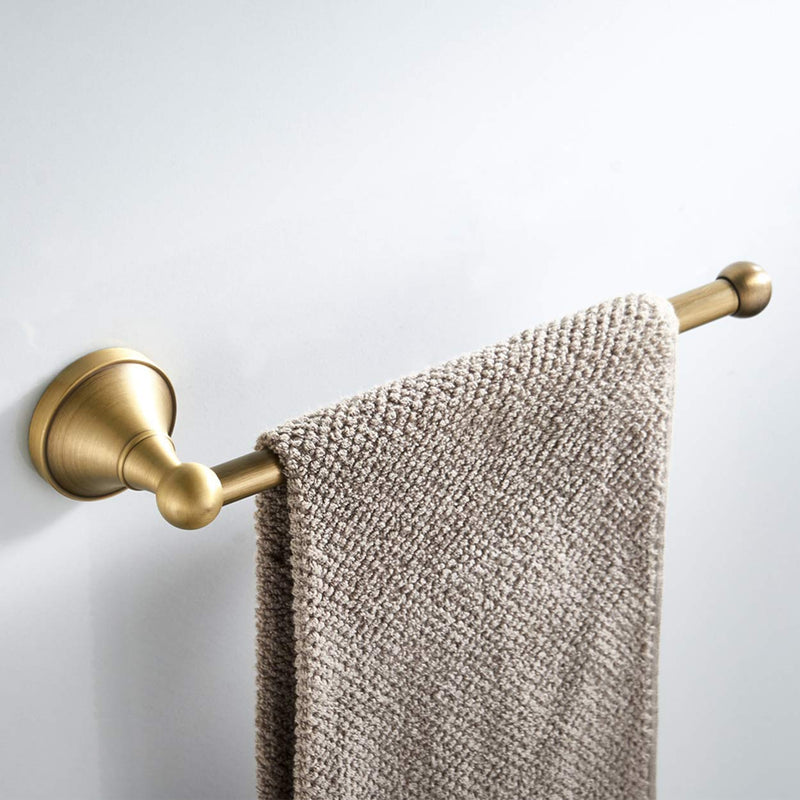 Flybath 2pc Bathroom Accessories Set - Towel Ring and Toilet Paper Holder Antique Brass Wall Mounted, Brushed Bronze Brushed Bronze - 2pc - NewNest Australia