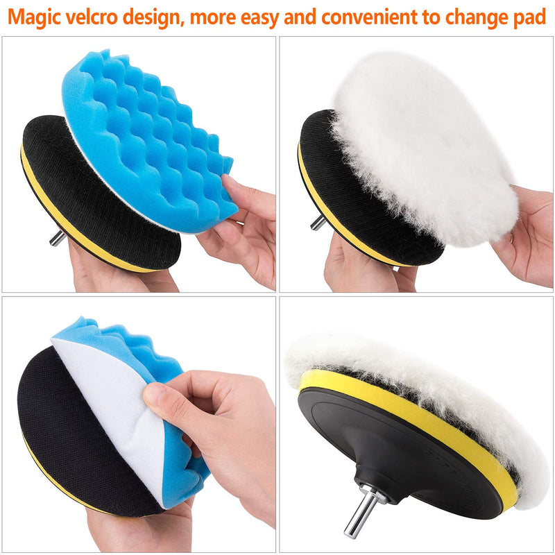 6 Inch Buffing and Polishing Pad Kit 11 PCS with Drill Adapter - NewNest Australia