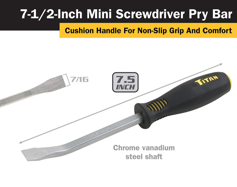 Titan Tools 11512 7-1/2-Inch Mini Screwdriver Pry Bar - NewNest Australia