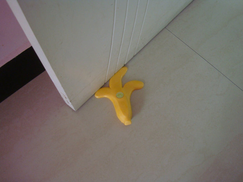 Saitec Yellow color Banana Door Stopper Baby Safety Door Guard Novelty Cute Funny Fruit-shaped Designer Door Wedge - NewNest Australia