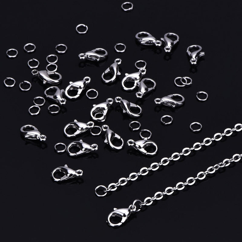 33 Feet Necklace Chains Stainless Steel DIY Link Chain Necklaces with 20 Lobster Clasps and 30 Jump Rings for Jewelry Making (1.5 mm Wide) 1.5 mm Wide - NewNest Australia