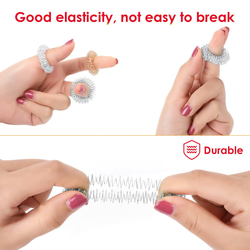 Prasacco 10 Pcs Spiky Sensory Finger Rings Acupressure Rings Sensory Finger Rings Set Wrist Massage Bracelets Fidget Sensory Toys Silent Stress Reducer and Massager - NewNest Australia