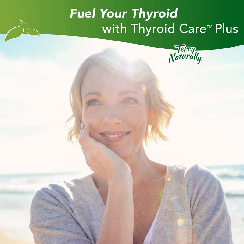Terry Naturally Thyroid Care Plus - Iodine + L-Tyrosine, 60 Capsules - Thyroid Support Supplement with Selenium, Promotes Energy & Metabolism - Non-GMO, Gluten-Free, Kosher - 30 Servings 60 Count (Pack of 1) - NewNest Australia