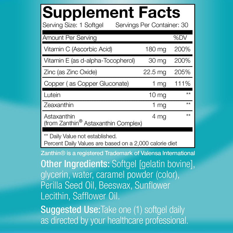 EyeScience Digital Blue Light Formula, Eye Health Supplement with Astaxanthin, Lutein, Zeaxanthin, 30 Count Digital Blue Light Formula 30 Count - NewNest Australia