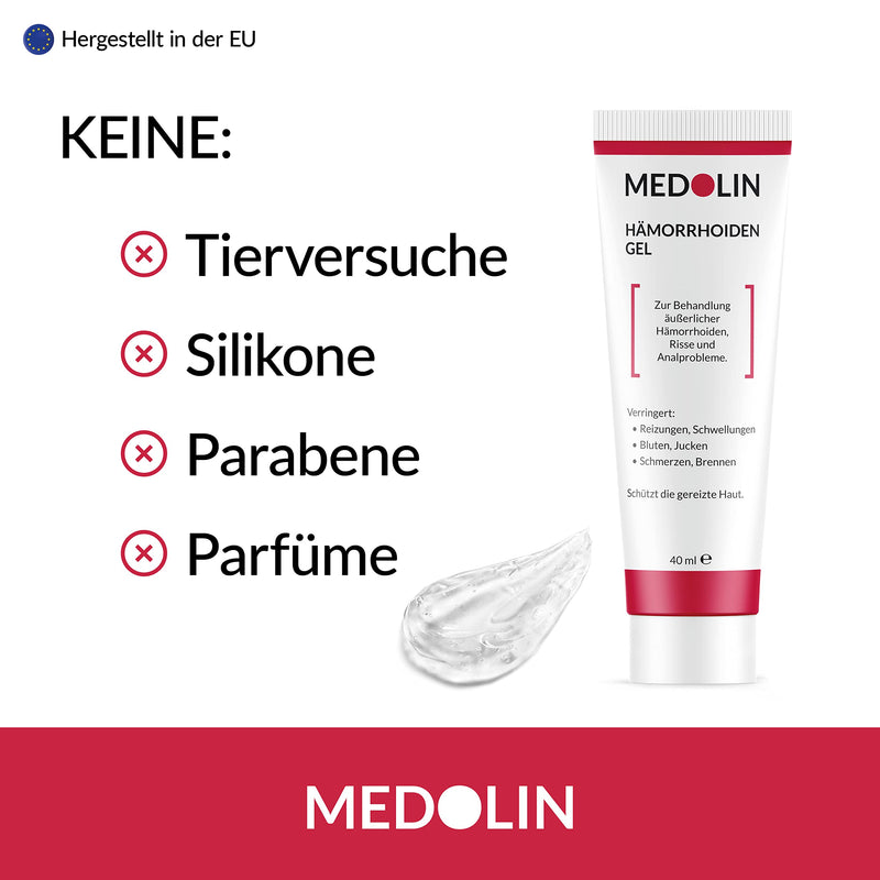 Medolin® hemorrhoid ointment - against swelling, itching, pain and bleeding - anti-inflammatory hemorrhoid ointment - scientifically proven effect, 40 ml - NewNest Australia