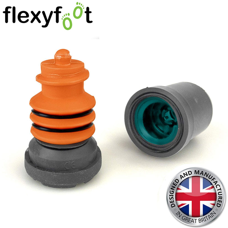 Flexyfoot Shock Absorbing Crutch Ferrule – Choice of Sizes and Colours Available Here – Improves Grip, Improves Safety, Improves Comfort – Grey – 22mm 22mm - Pack of 1 - NewNest Australia