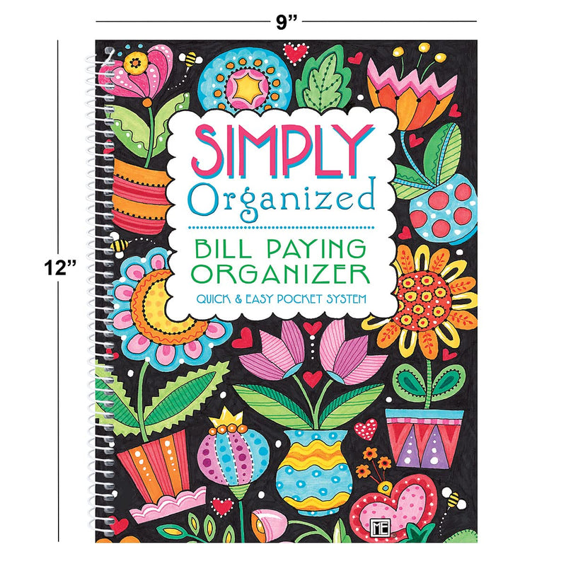 Mary Engelbreit Bill Paying Organizer Book - 9" x 12" Bill organizer's 14 Pocket Pages, softcover. - NewNest Australia