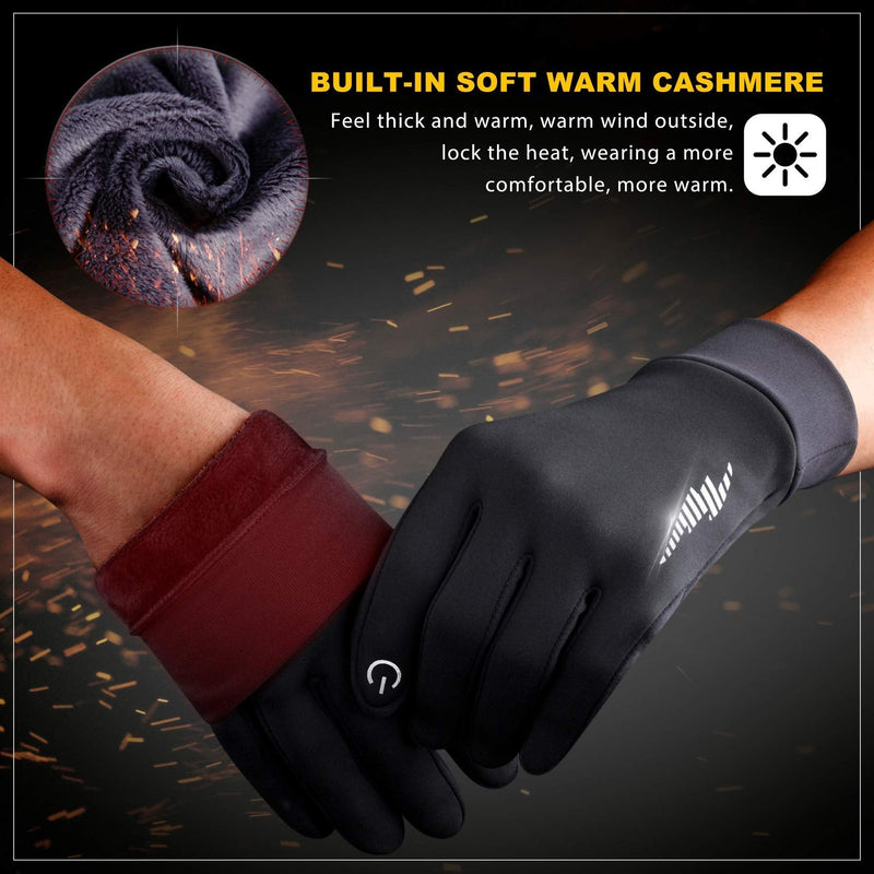 SIMARI Winter Gloves Men Women Touch Screen Glove Cold Weather Warm Gloves Freezer Work Gloves Suit for Running Driving Cycling Working Hiking 102 Black Large - NewNest Australia