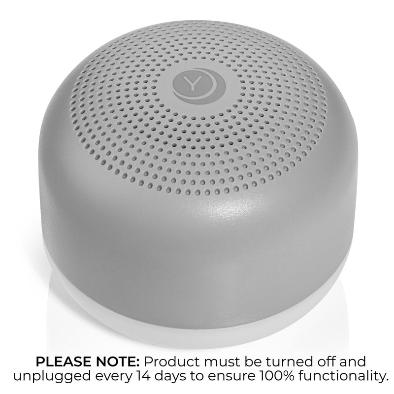 Yogasleep Travel Mini Gray Portable White Noise Sound Machine | 6 Soothing Sounds | Soft Dimable Night Light | Compact Sleep Therapy for Adults & Baby | USB Rechargeable | Lanyard for Easy Hanging - NewNest Australia
