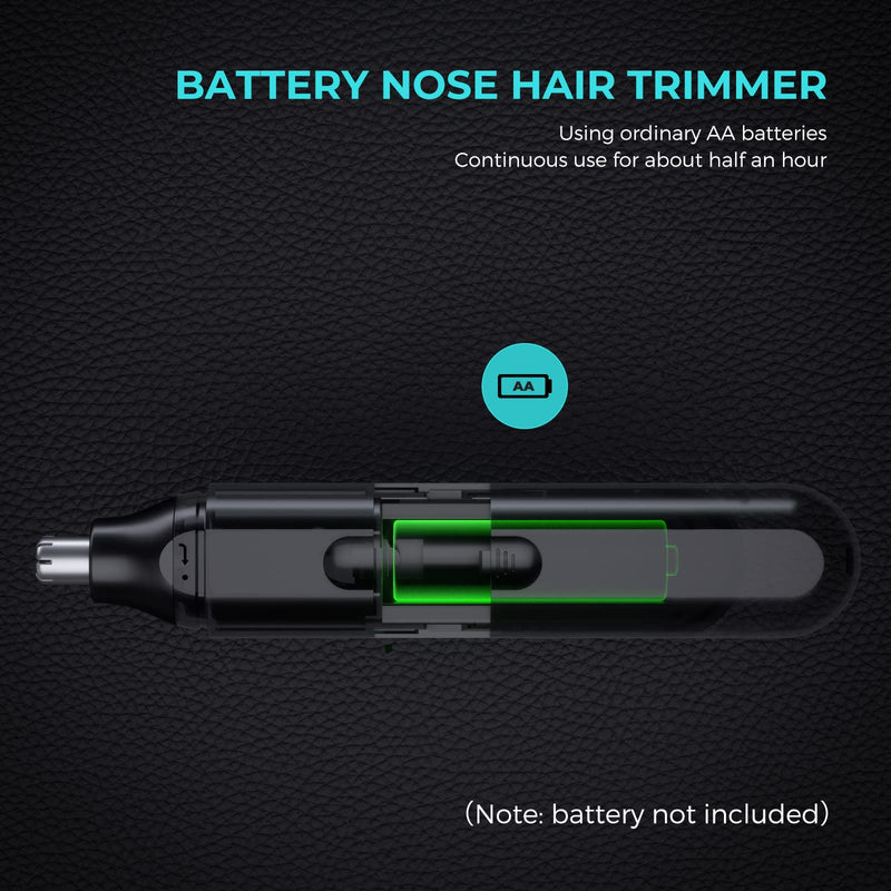 Nose Hair Trimmer 2022 Upgrade Painless Ear Facial Hair Trimmer With Double Blades, Battery Operated Nose Trimmer For Men And Women, Ipx7 Waterproof, Easy Cleaning - NewNest Australia