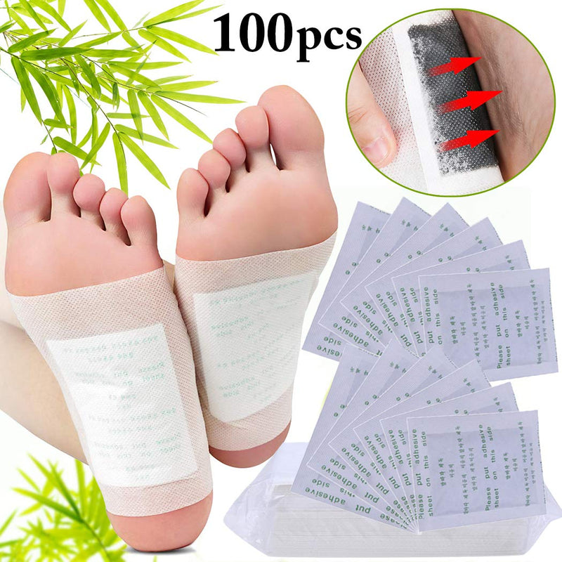 Foot Pads, 100 Foot Pads and 100 Adhesive Sheets for Removing Impurities, Relieve Stress Improve Sleep - NewNest Australia