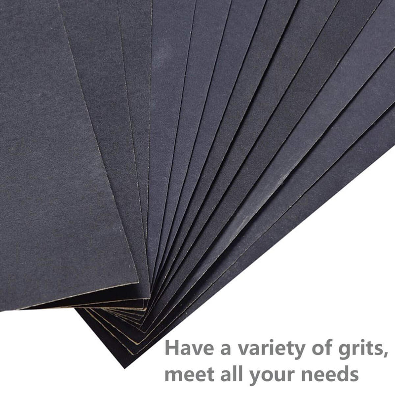 Wet Dry Sandpaper, Assorted 3000/2500/2000/1500/1200/1000 Grit for Automotive Wood Sanding, 54 Sheets 1000-3000 - NewNest Australia